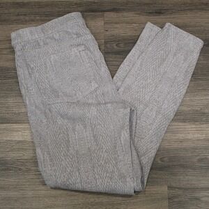 SPANX By Sara Blakely Gray Snake Print Stretchy Pull‎ On Pants LG